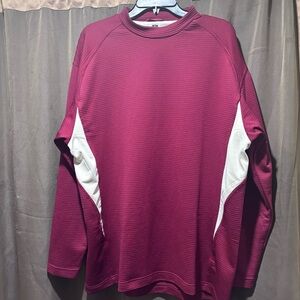 Nike Golf Men’s Red & White Pullover Long Sleeve Shirt Size XL